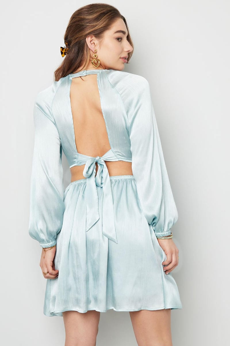 Jurk met open rug Rosé M