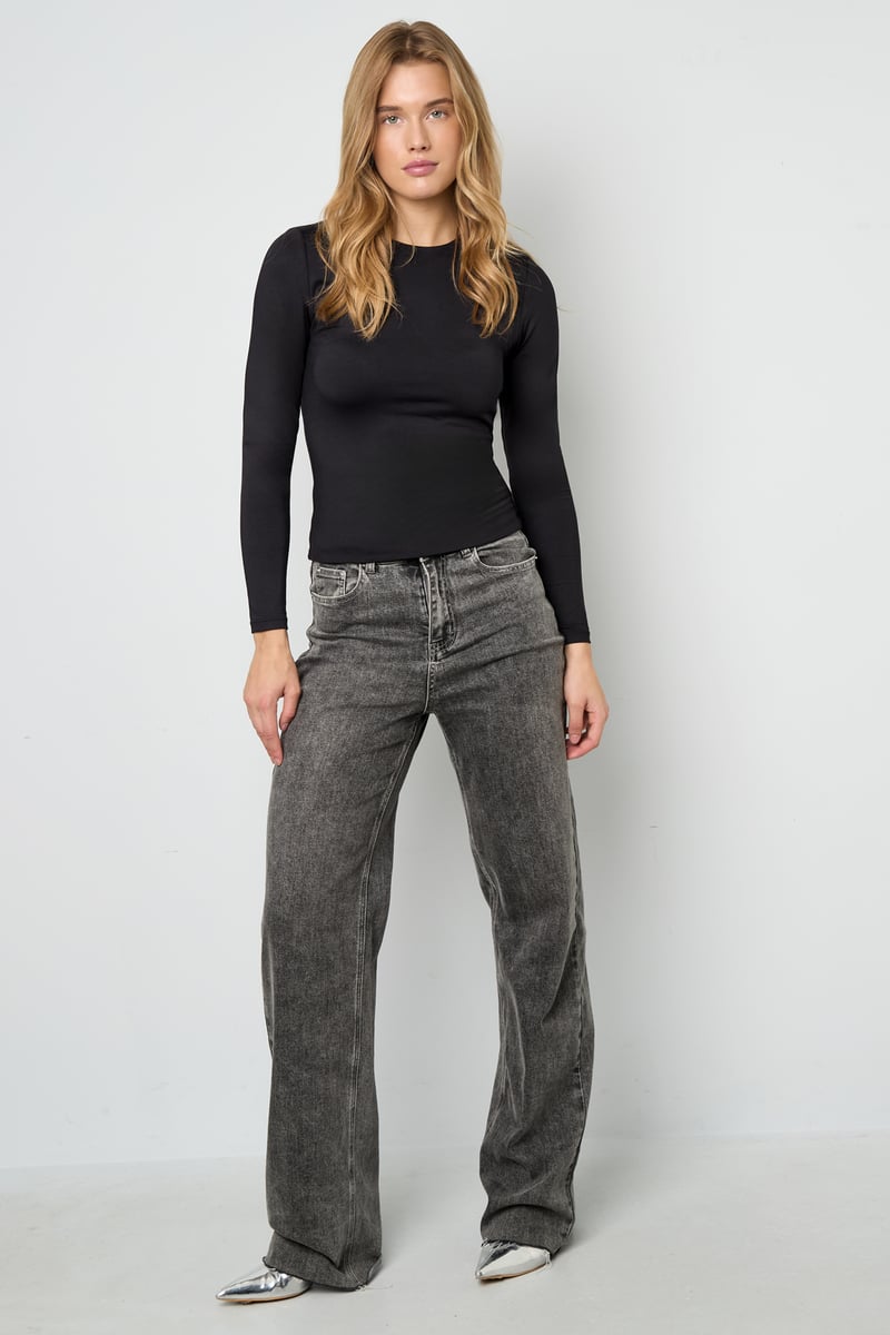 Nylon Lange mouwen tops Effen kleur Basic All Fit Kleding