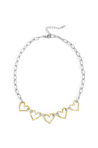 Roestvrijstalen kettingen met hart, casual, dagelijks, eenvoudig, serie, damessieraden