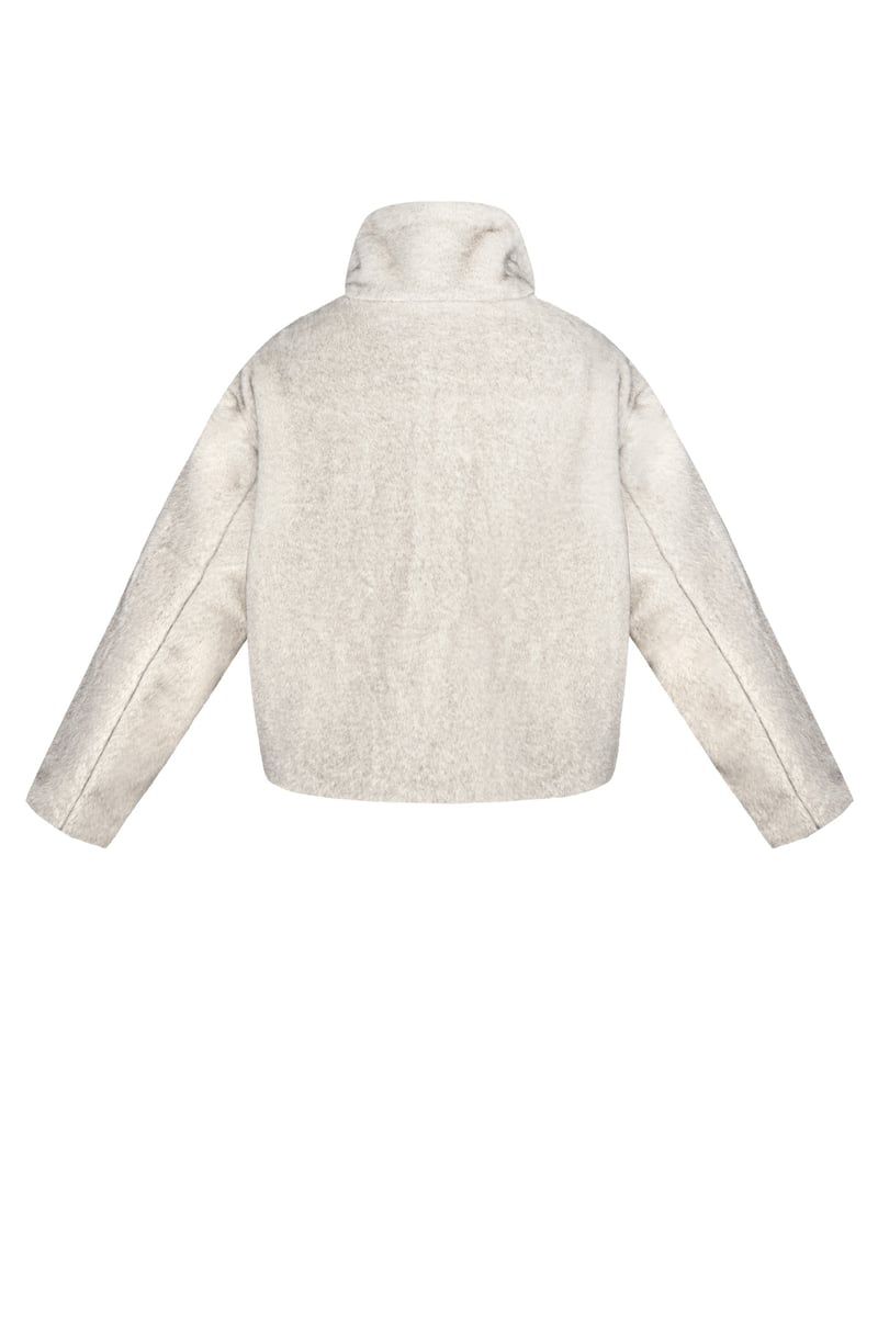 Fluffy basic jas - Beige