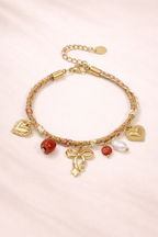 Amélie | Armband met hart & strikdetail