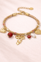 Amélie | Armband met hart & strikdetail