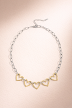 Juliette | Ketting met open hart schakels