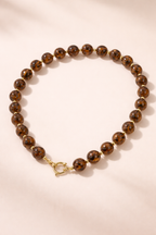 Leona | Luipaard kralen ketting in warme ambertonen