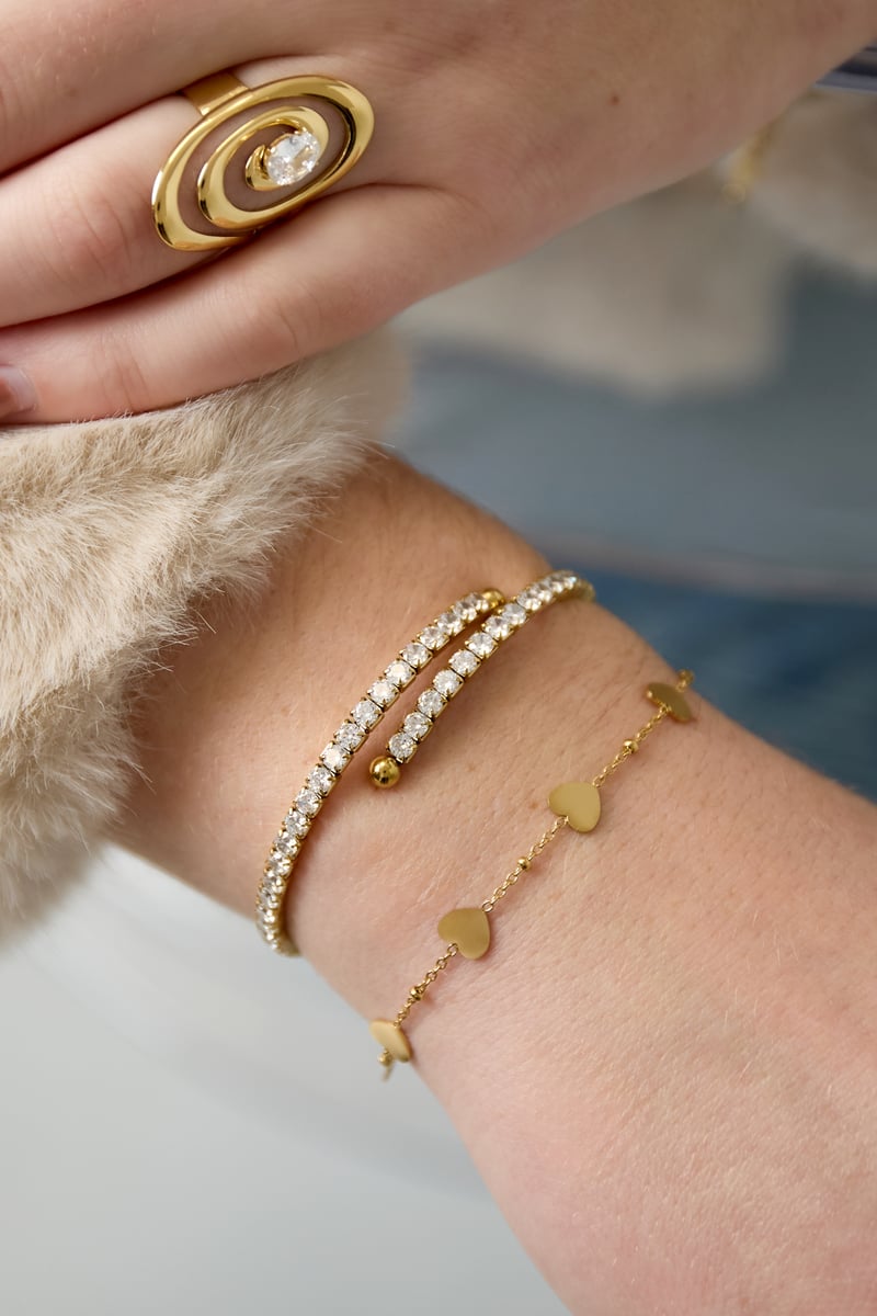 Roestvrijstalen manchet armbanden cirkel Casual Dagelijks Eenvoudig Serie Dames sieraden